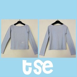 tse surface Cotton Crop Long-sleeve Shirt